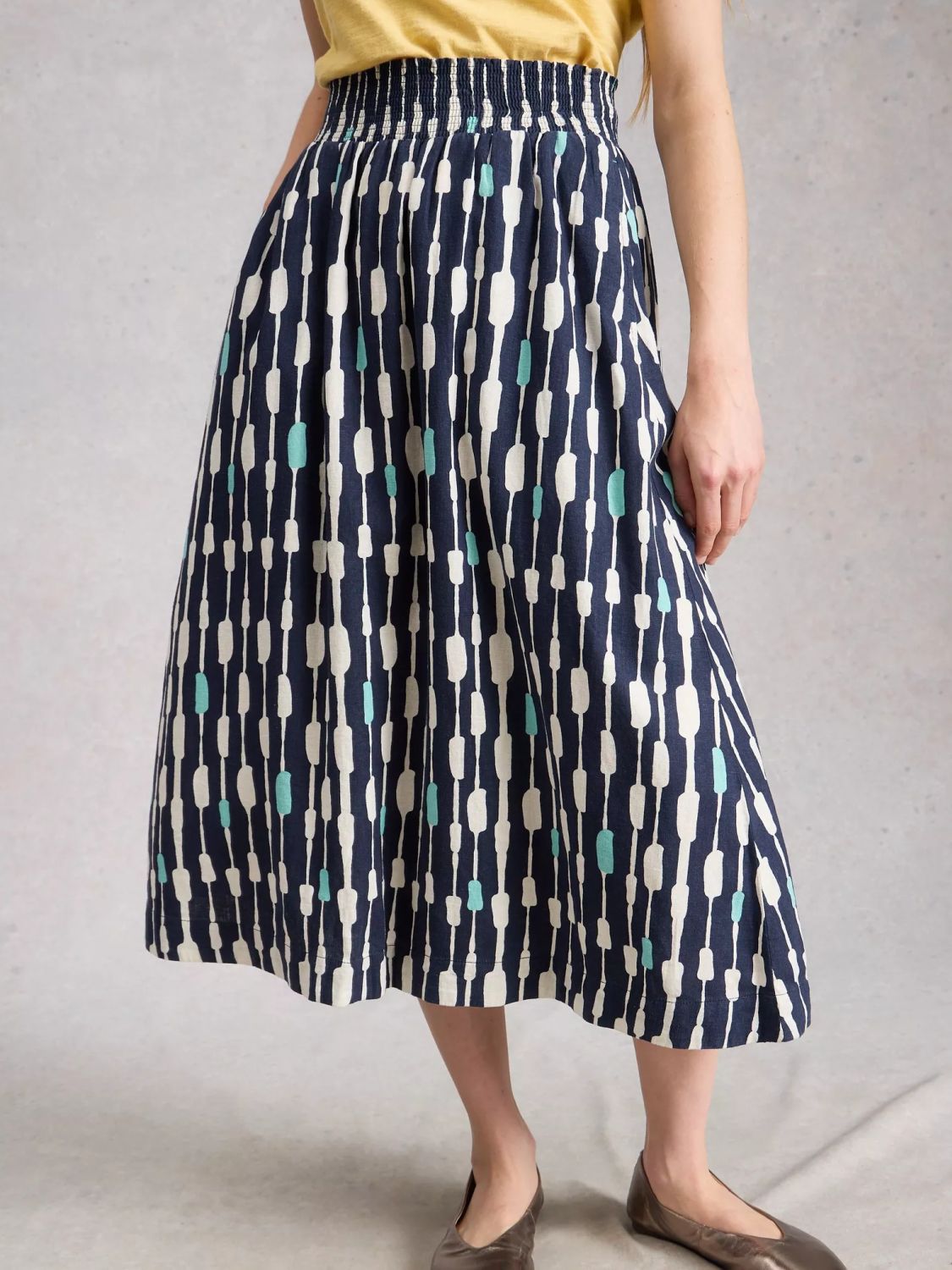 White Stuff Shelly Linen Skirt