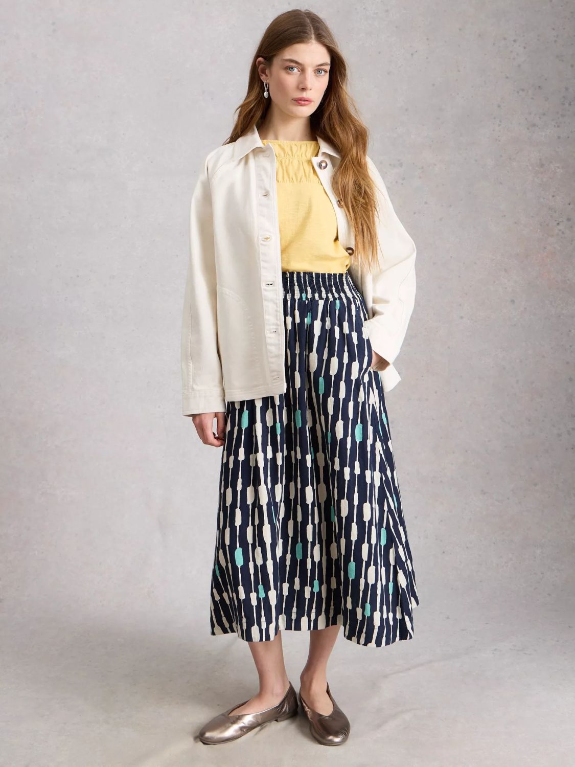 White Stuff Shelly Linen Skirt