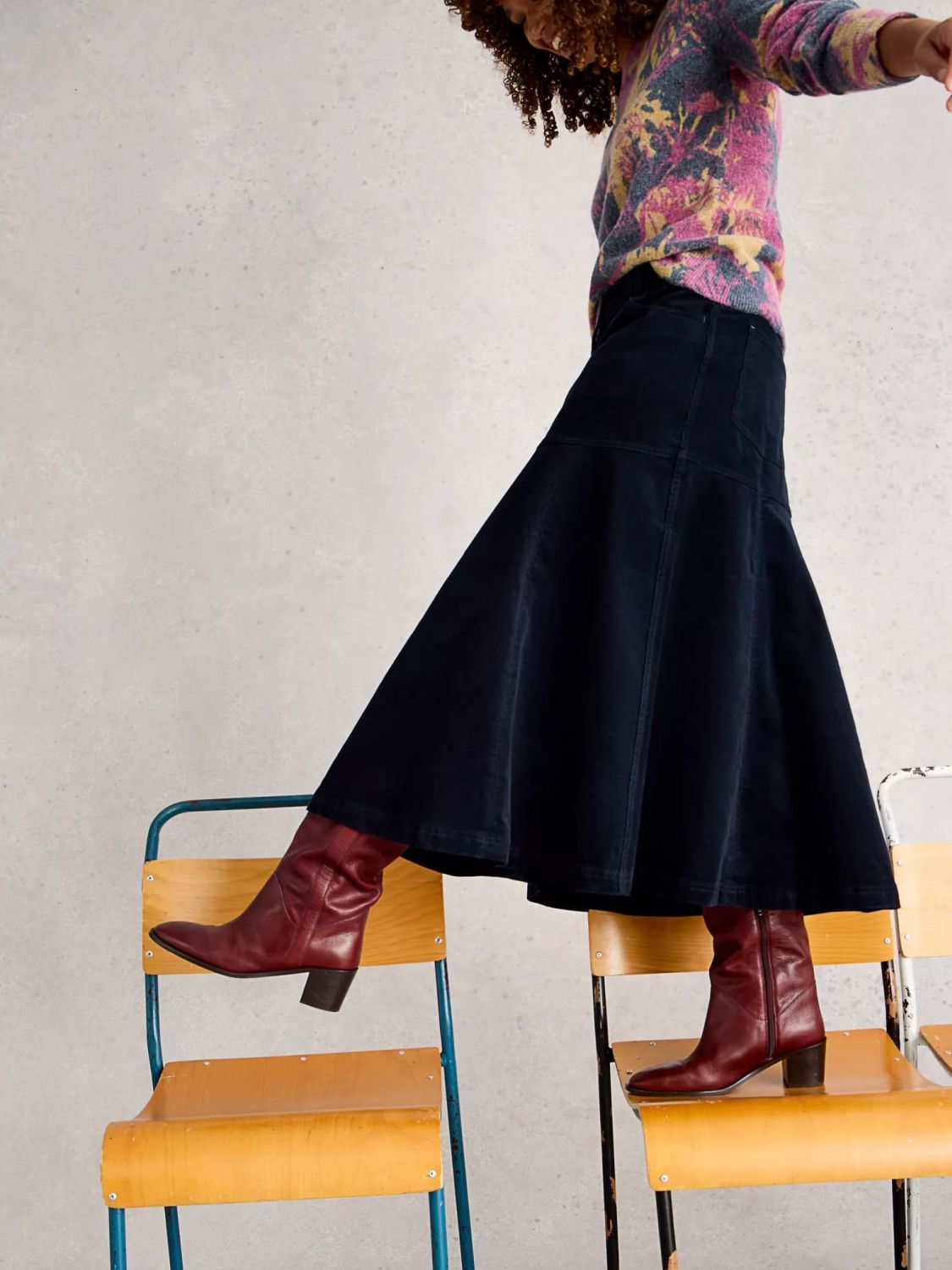 White Stuff Quinn Cord Skirt