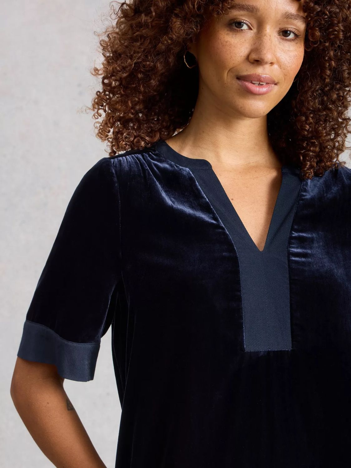 White Stuff June Velvet Dress