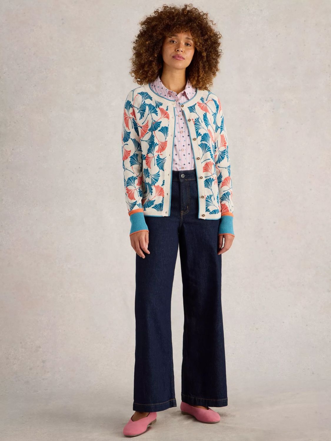 White Stuff Lulu Printed Cardigan