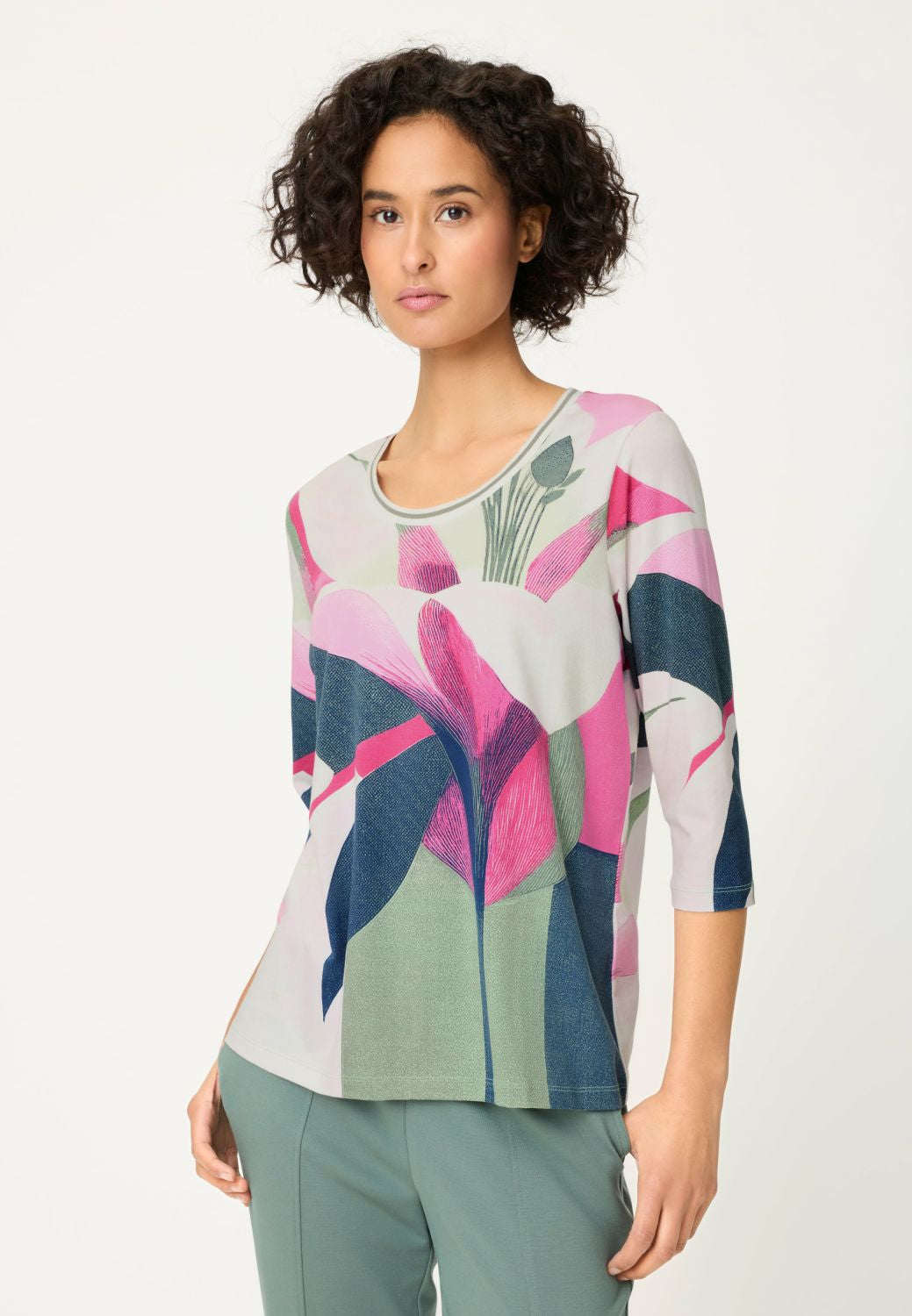 Olsen Block Print Top