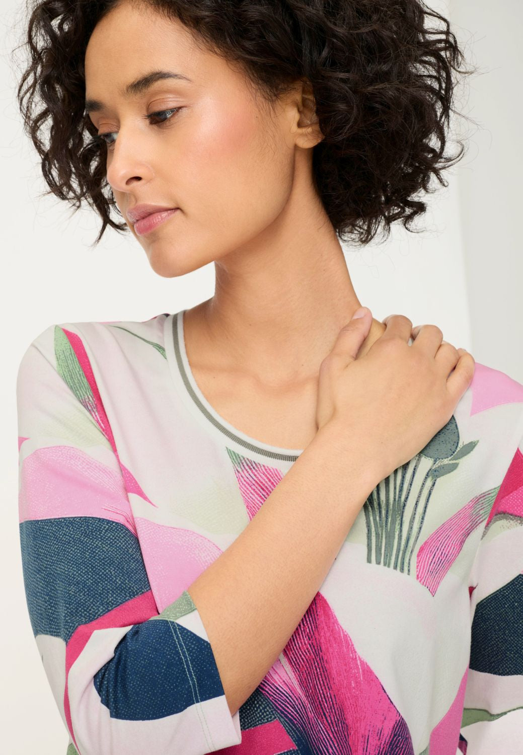 Olsen Block Print Top