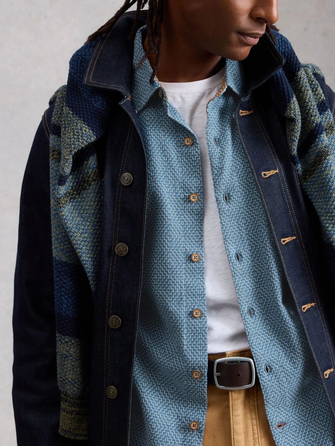 White Stuff Tile Stitch Shirt