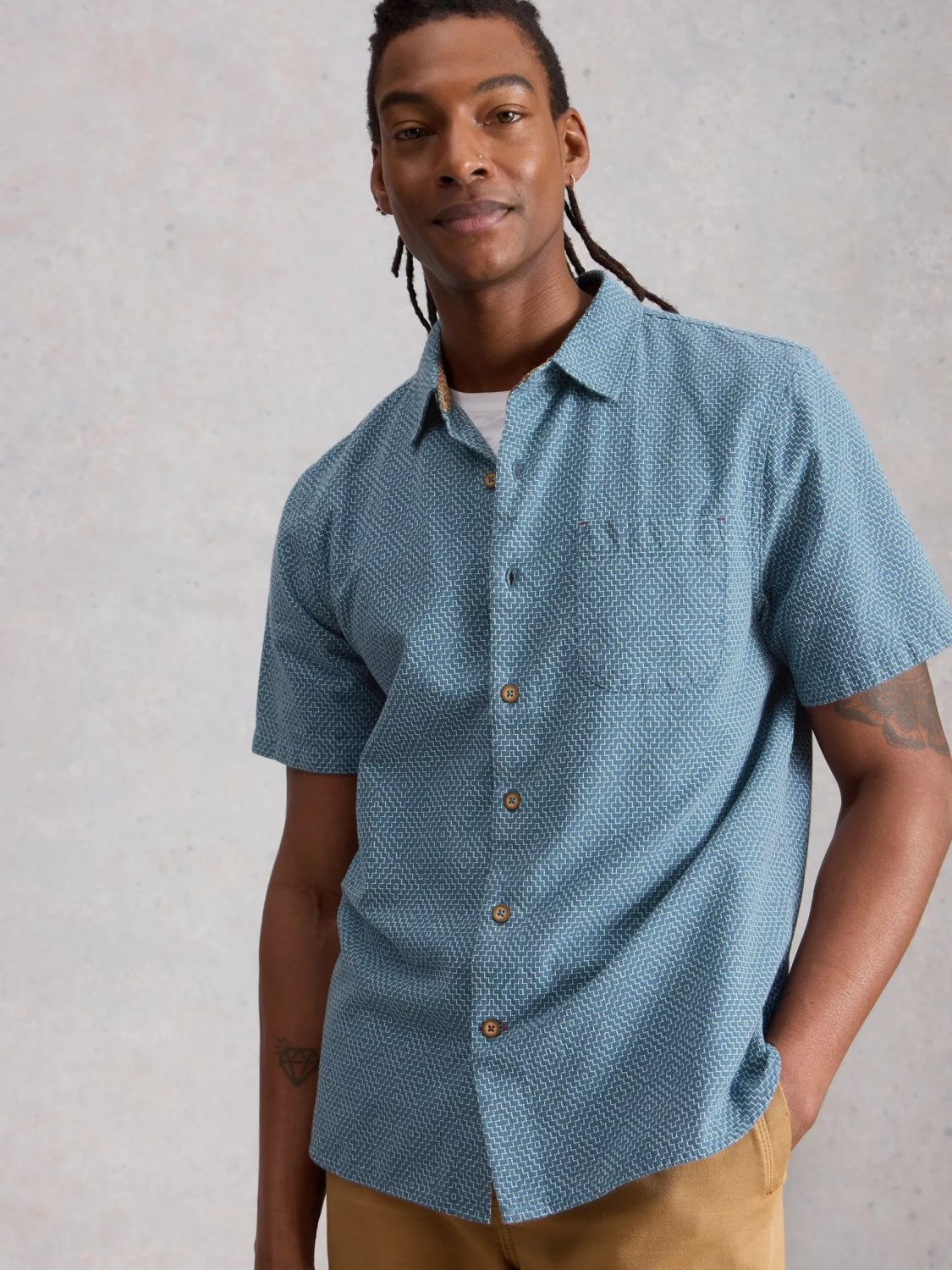 White Stuff Tile Stitch Shirt