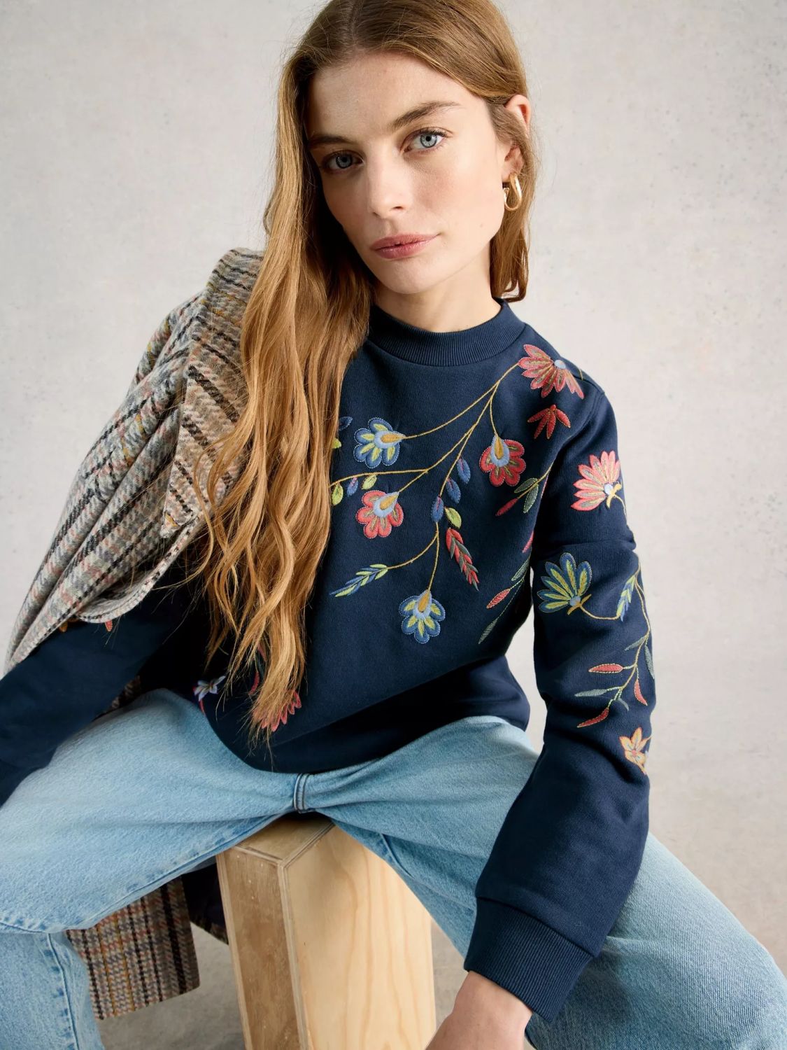 White Stuff Floral  Sweatshirt