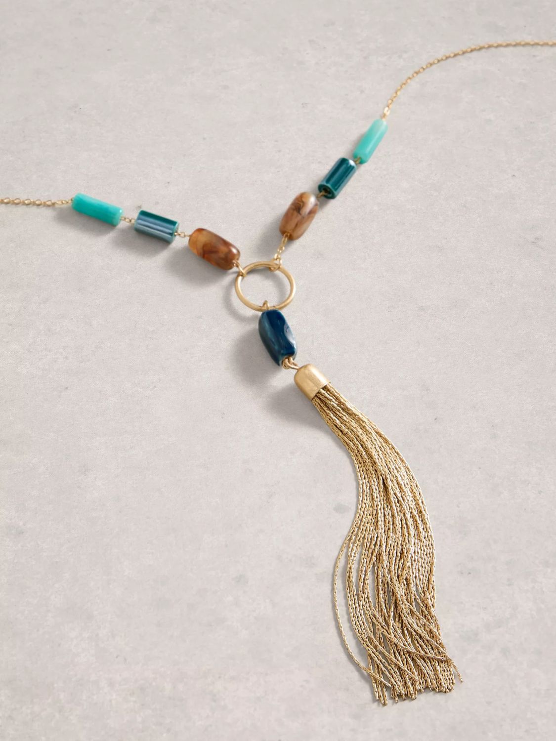 White Stuff Tassle Pendant