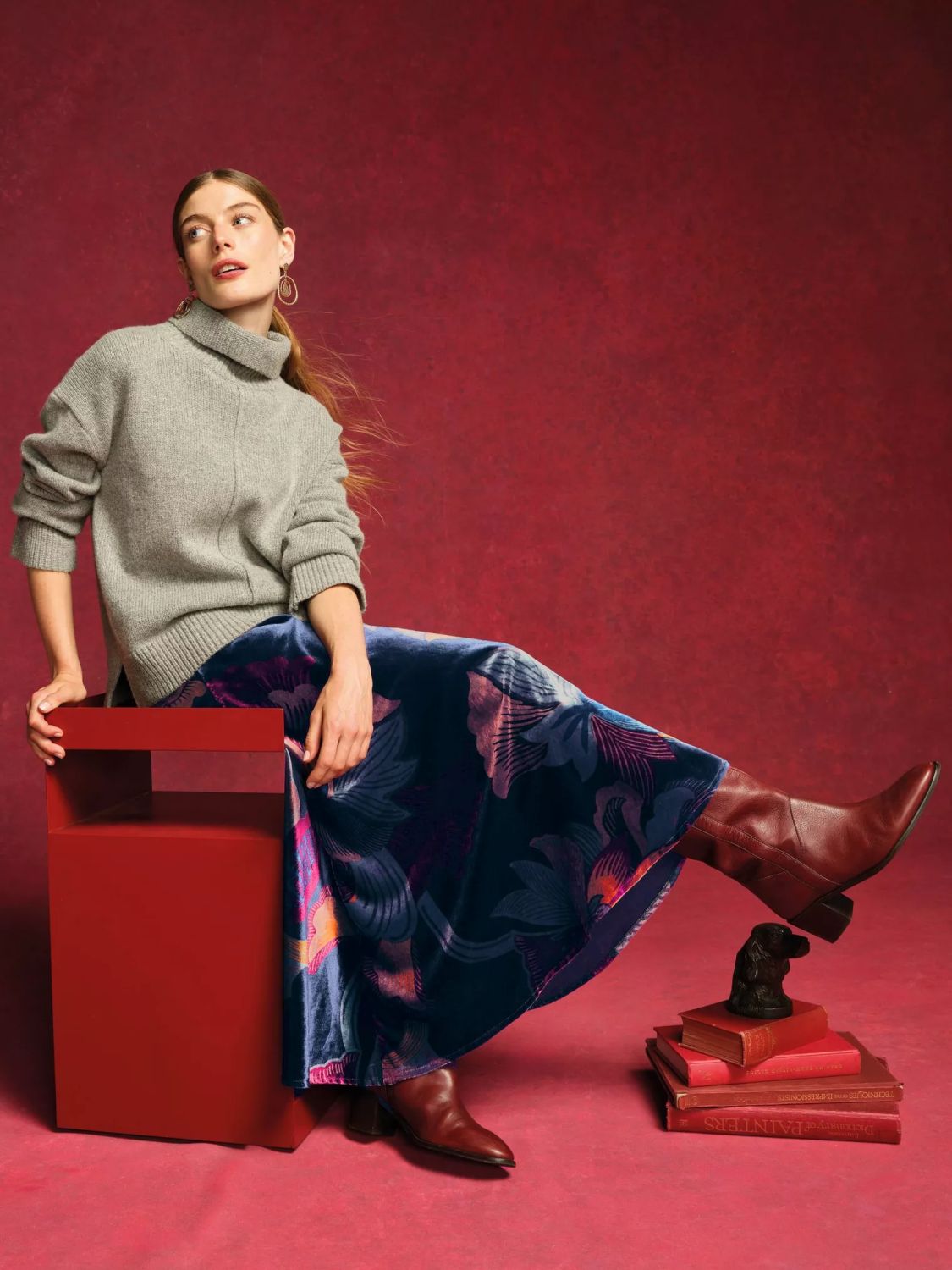 White Stuff Hope Velvet Skirt