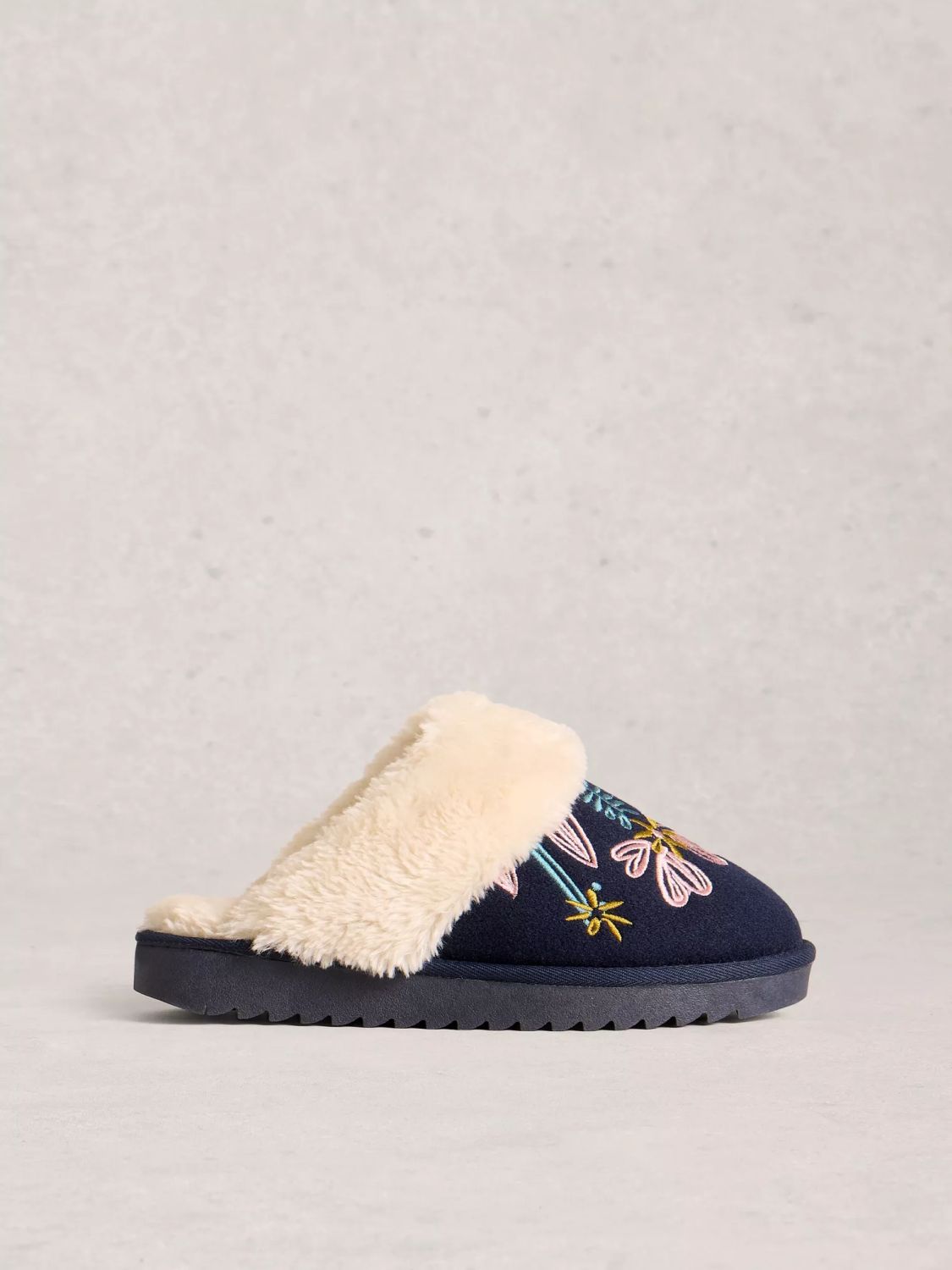 White Stuff Floral Mule Slipper