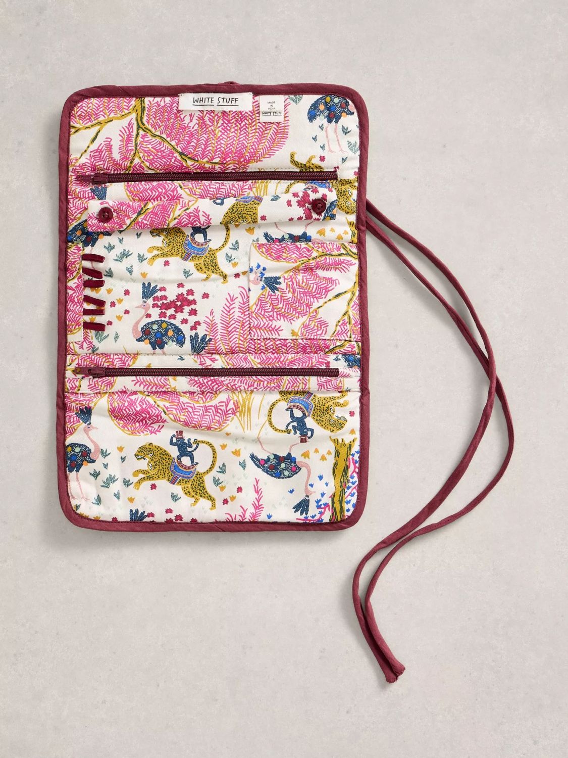 White Stuff Printed Jewellery Roll