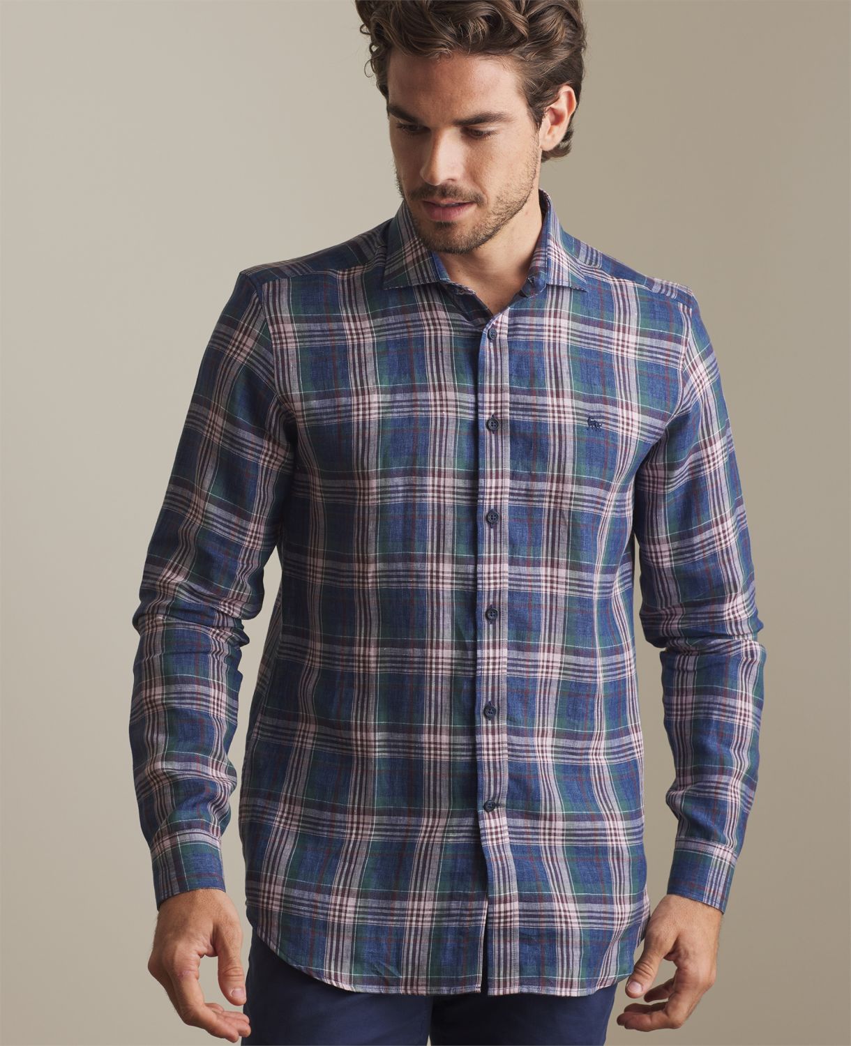 Magee Check Linen Classic Shirt