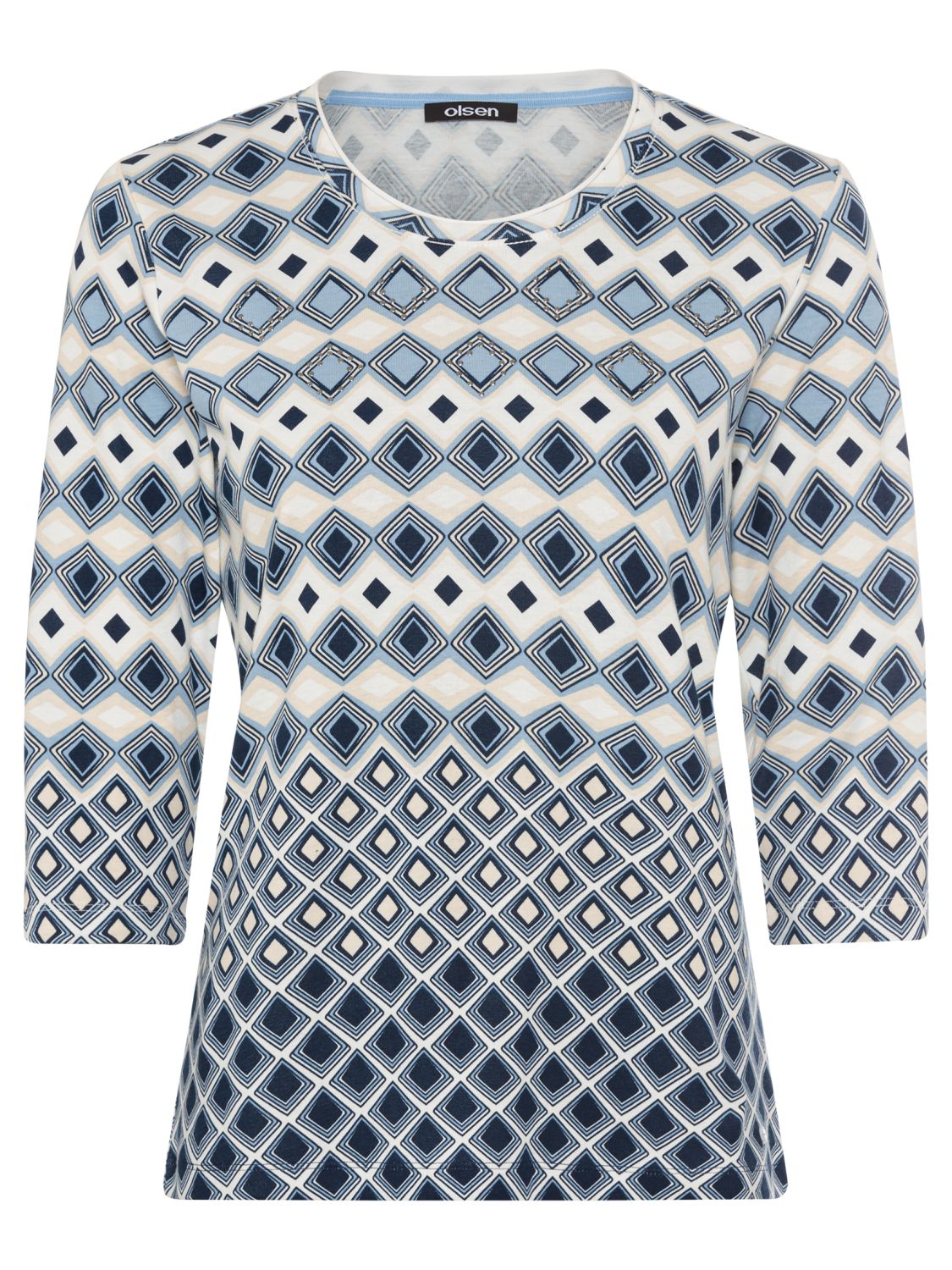 Olsen Print 3/4 Sleeve Top