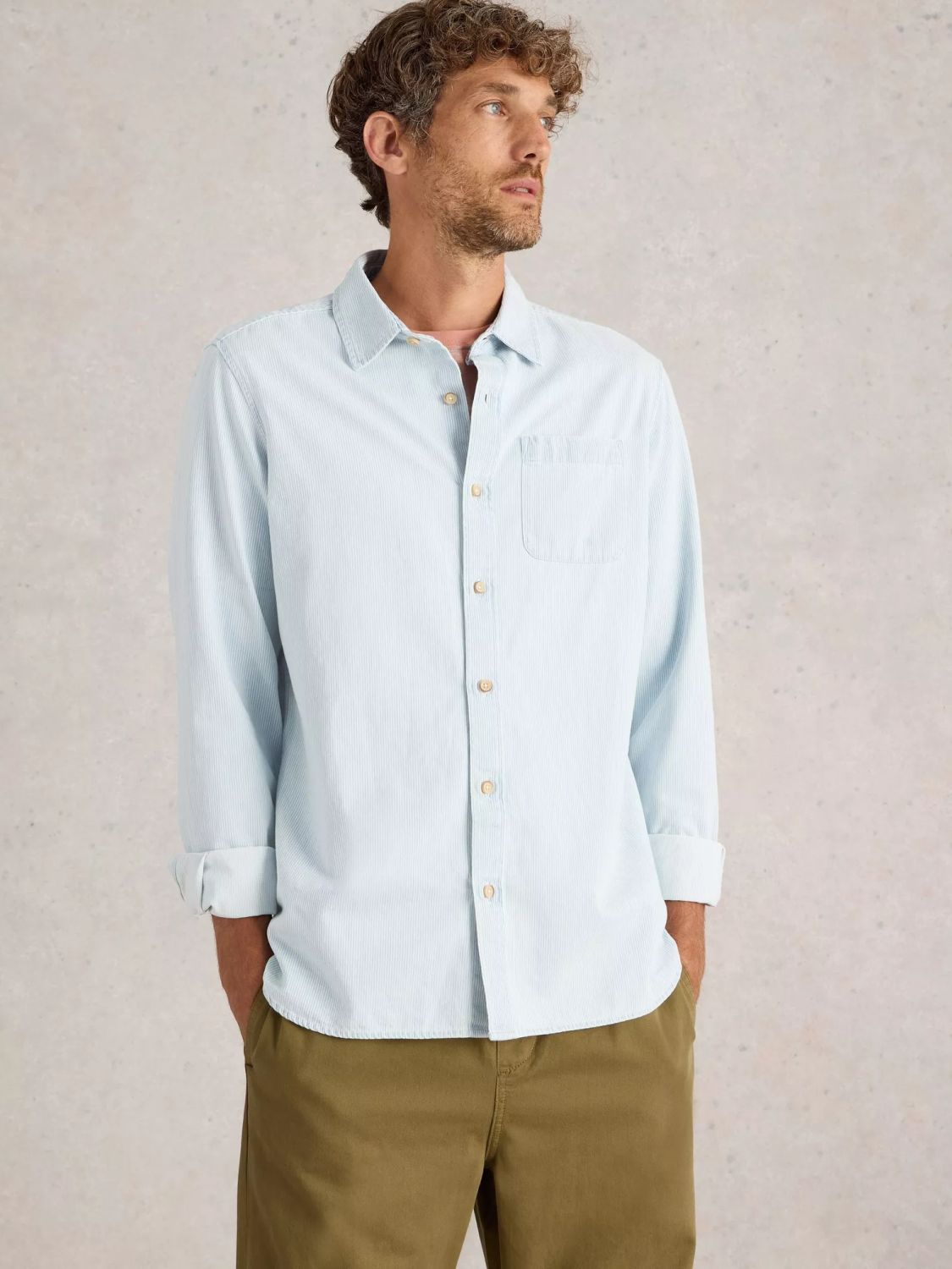 White Stuff Fine Stripe LS Shirt
