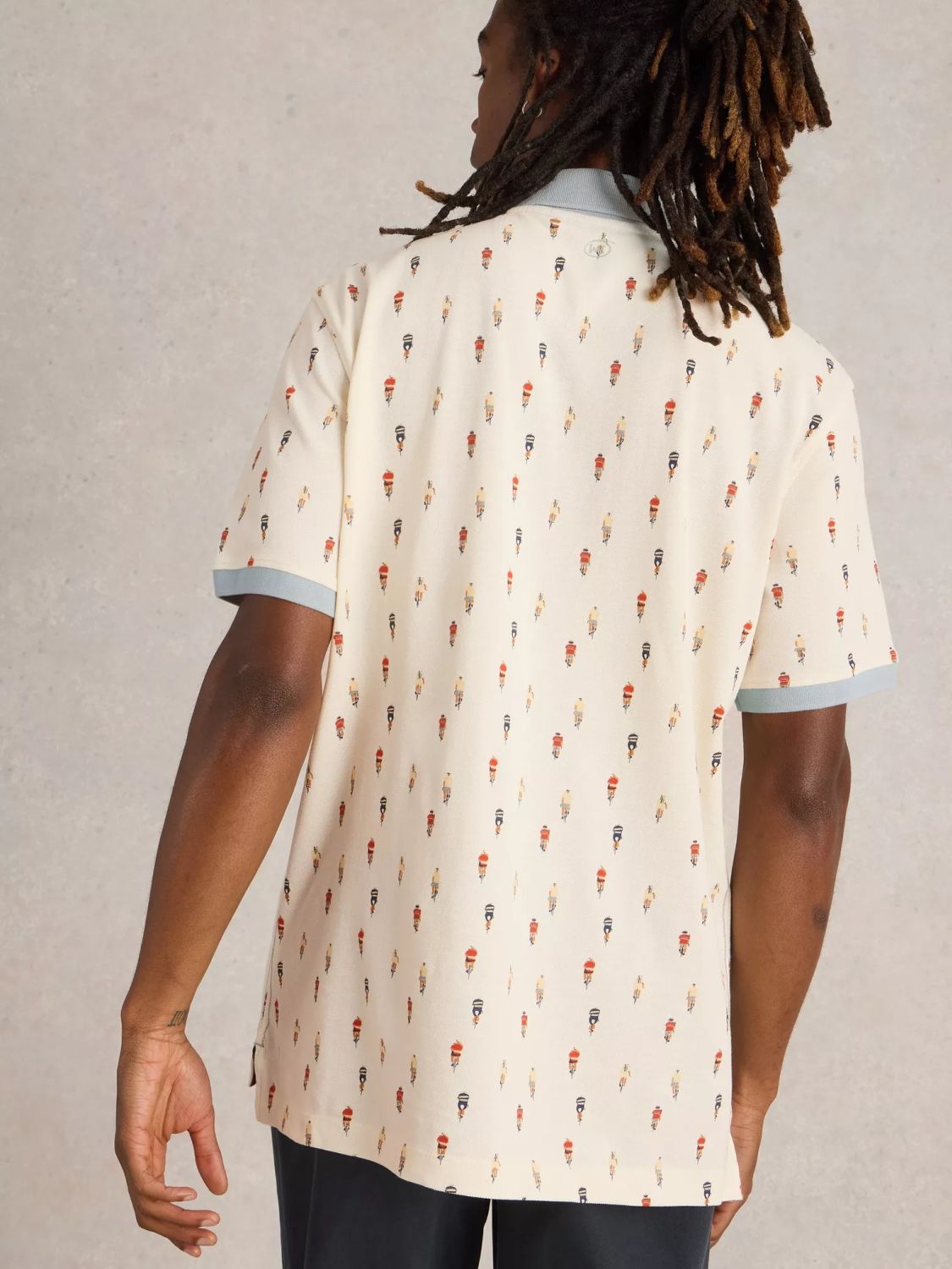 White Stuff Bike Print Poloshirt
