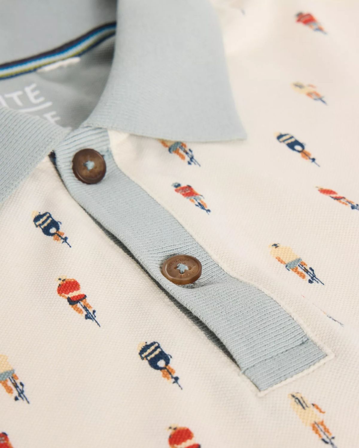 White Stuff Bike Print Poloshirt
