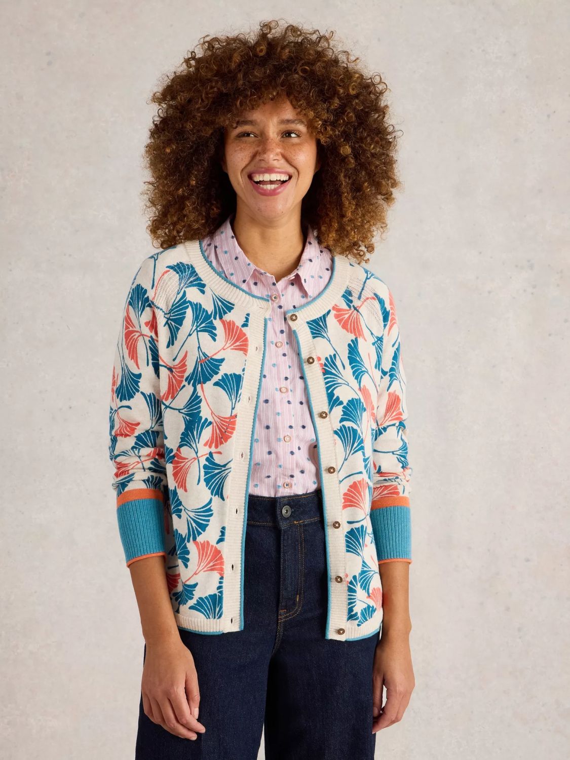 White Stuff Lulu Printed Cardigan