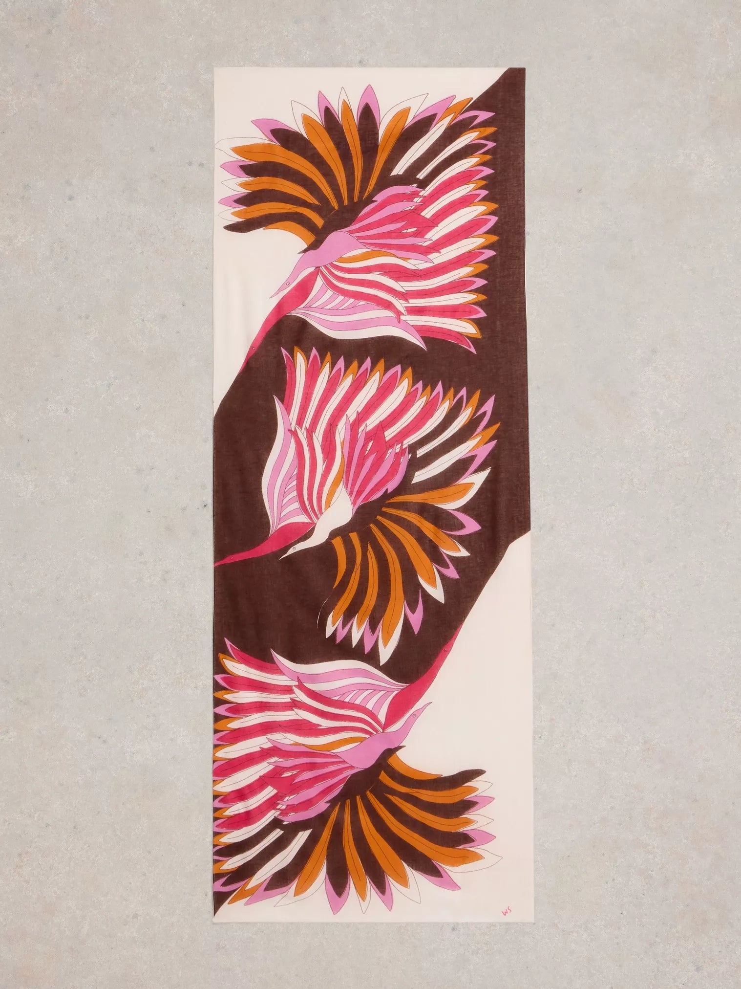 White Stuff Sundance Bird Print Scarf