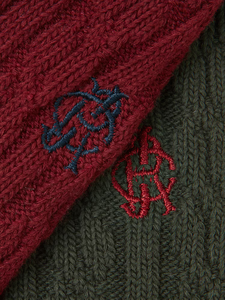Joules Cable 2pk Socks